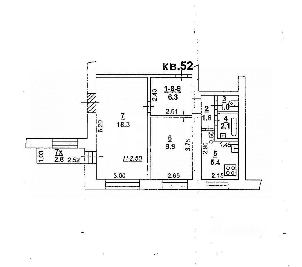 Фото №5: 2-комнатная квартира 48 м² - Ростов-на-Дону, Кировский, пр-кт Соколова, 81/2