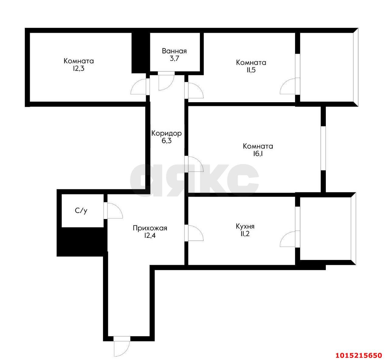 Фото №2: 3-комнатная квартира 76 м² - Краснодар, жилой комплекс Маршал, ул. Гаражная, 87