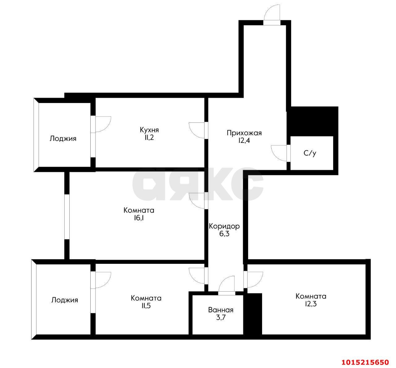 Фото №2: 3-комнатная квартира 76 м² - Краснодар, жилой комплекс Маршал, ул. Гаражная, 87