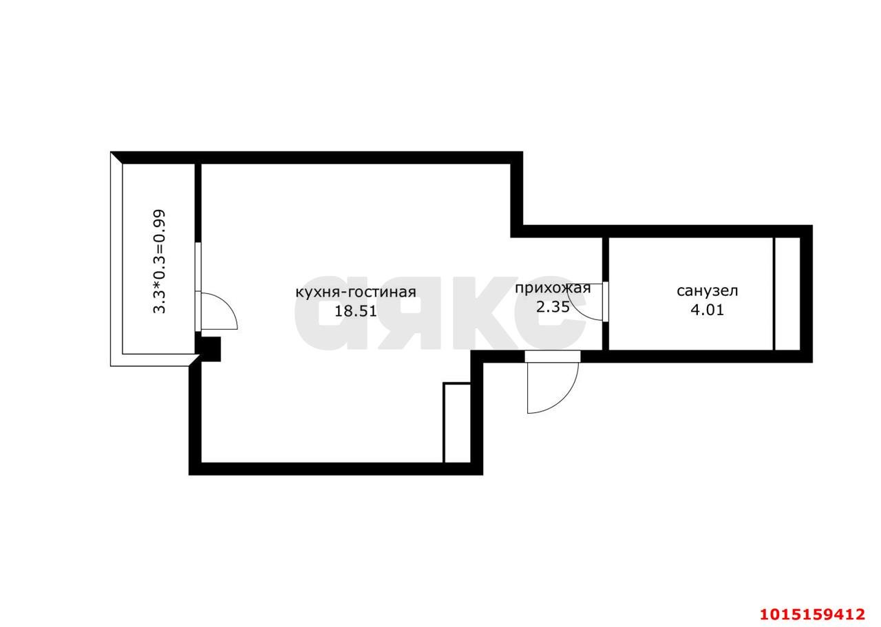 Фото №7: Студия 29 м² - Краснодар, жилой комплекс Европа-Сити, ул. Античная, 4
