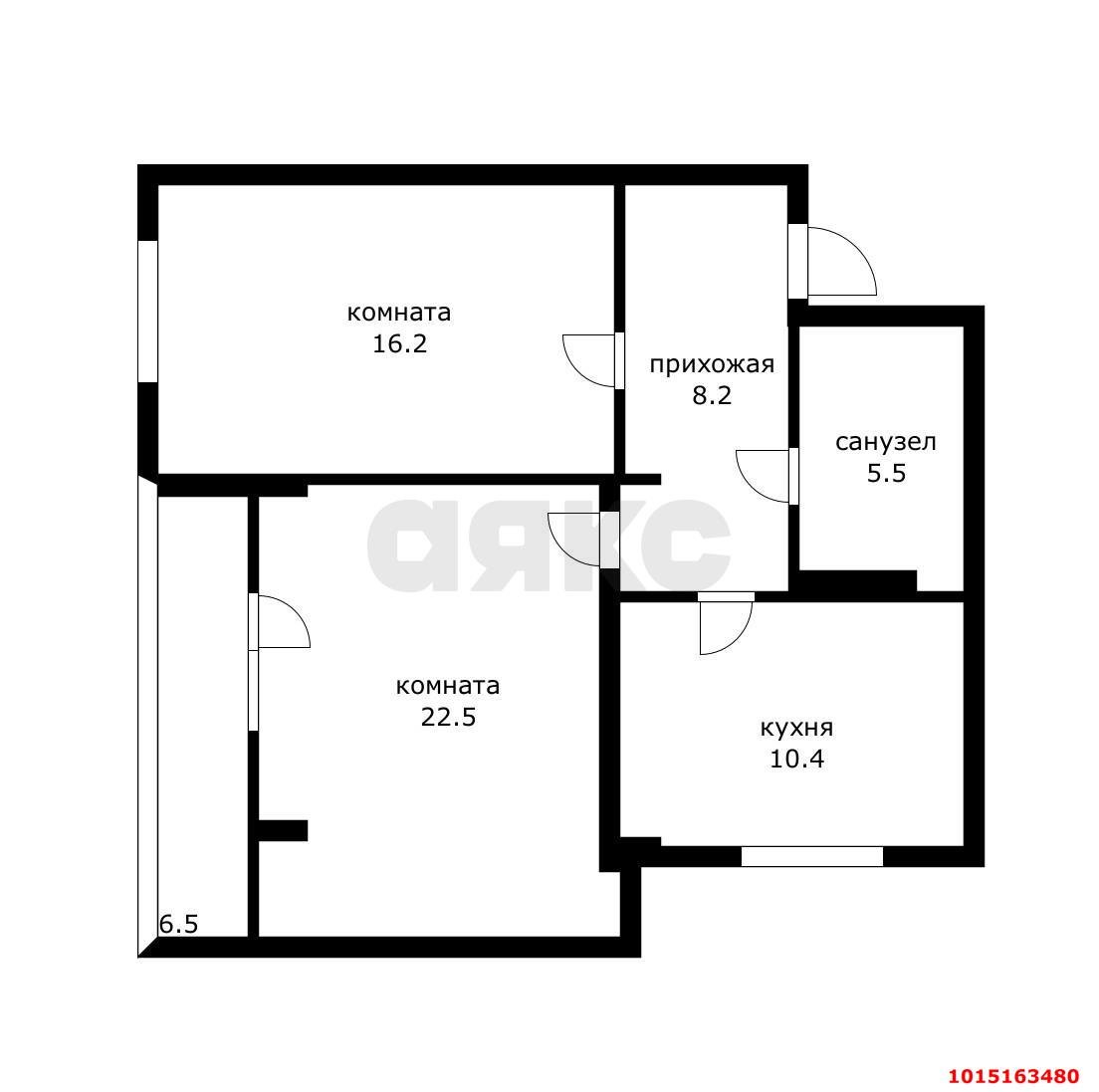 Фото №19: 2-комнатная квартира 67 м² - Краснодар, Прикубанский внутригородской округ, Горхутор, мкр. жилой комплекс Сокольники, ул. имени М.Е. Соколова, 86к1