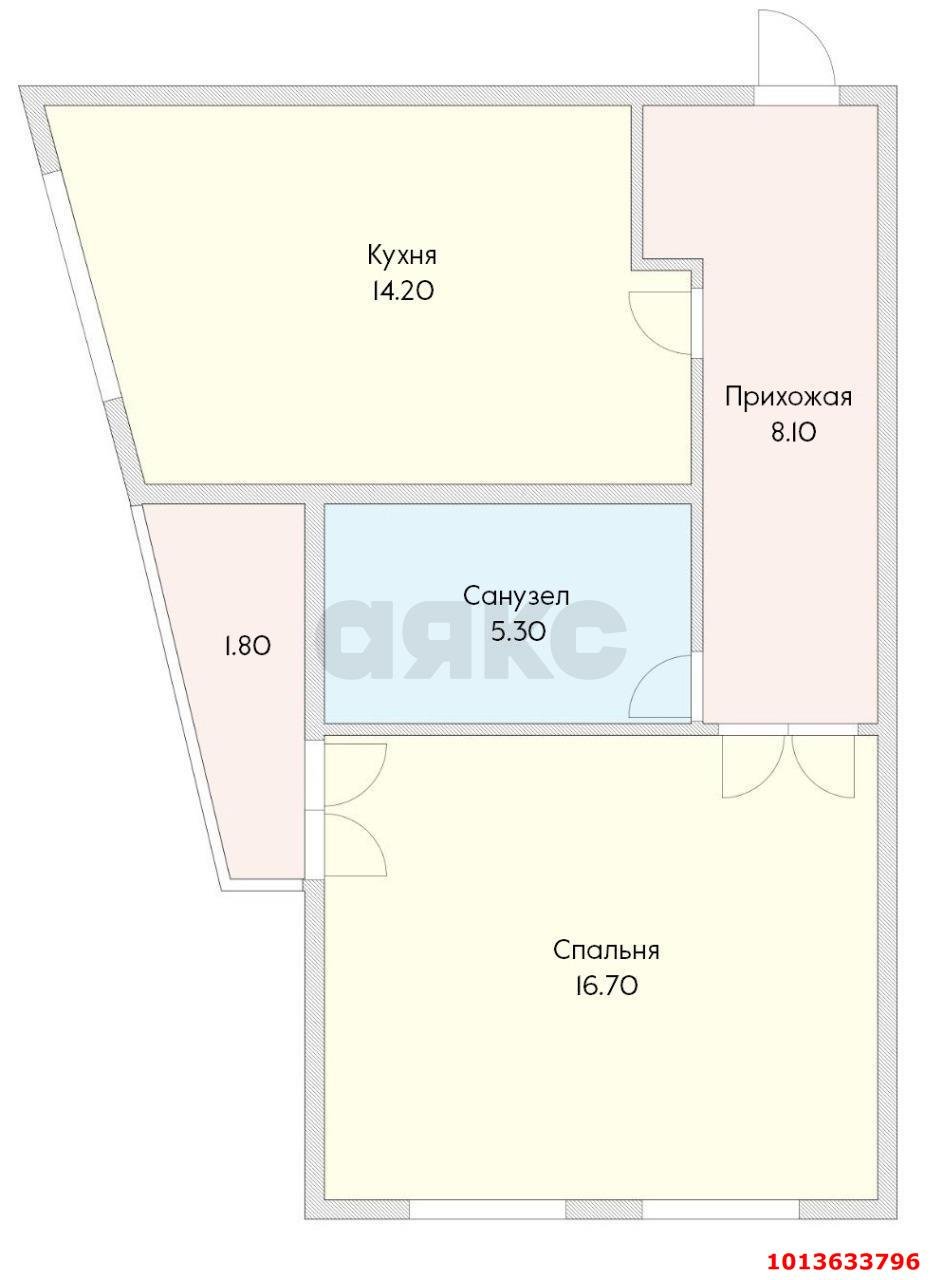Фото №2: 1-комнатная квартира 47 м² - Краснодар, жилой комплекс Сказка Град, ул. имени В.Н. Мачуги, 166к1