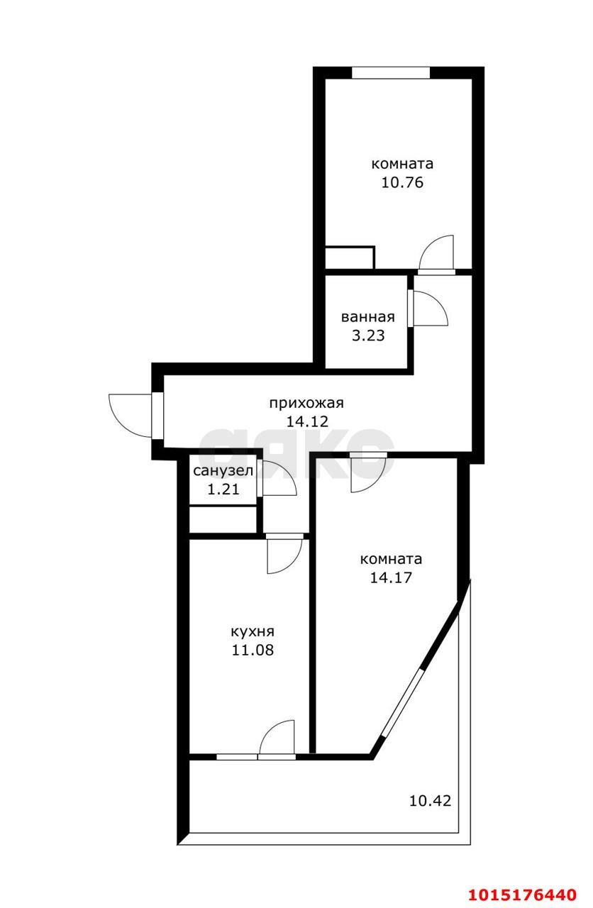 Фото №5: 2-комнатная квартира 57 м² - Краснодар, Гидростроителей, пр-кт имени писателя Знаменского, 9к2
