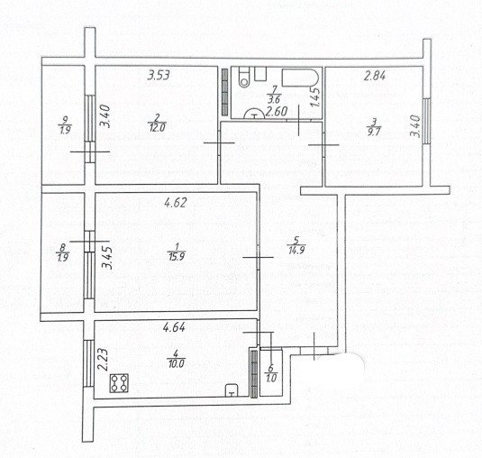 Фото №27: 3-комнатная квартира 67 м² - Нижнекамск, 30-й, пр-кт Мира, 81