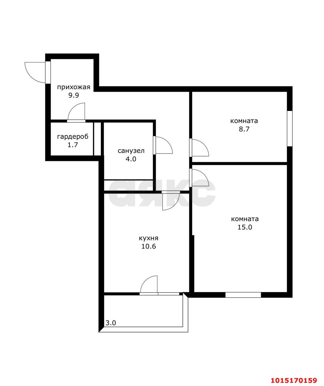 Фото №18: 3-комнатная квартира 63 м² - Краснодар, Карасунский внутригородской округ, жилой комплекс Грин Парк, Участок №35, мкр. Гидростроителей, ул. Дмитрия Благоева, 29к2