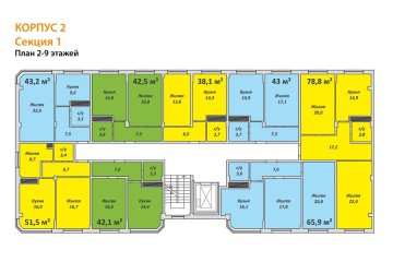 Фото №3: 1-комнатная квартира 43 м² - Яблоновский, ул. Гагарина, 148/4к2