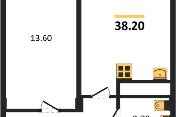Фото №1: 1-комнатная квартира 38 м² - Яблоновский, ул. Гагарина, 148/4к2
