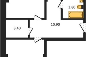 Фото №1: 2-комнатная квартира 78 м² - Яблоновский, ул. Гагарина, 148/4к2