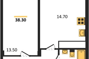 Фото №1: 1-комнатная квартира 38 м² - Яблоновский, ул. Гагарина, 148/4к2