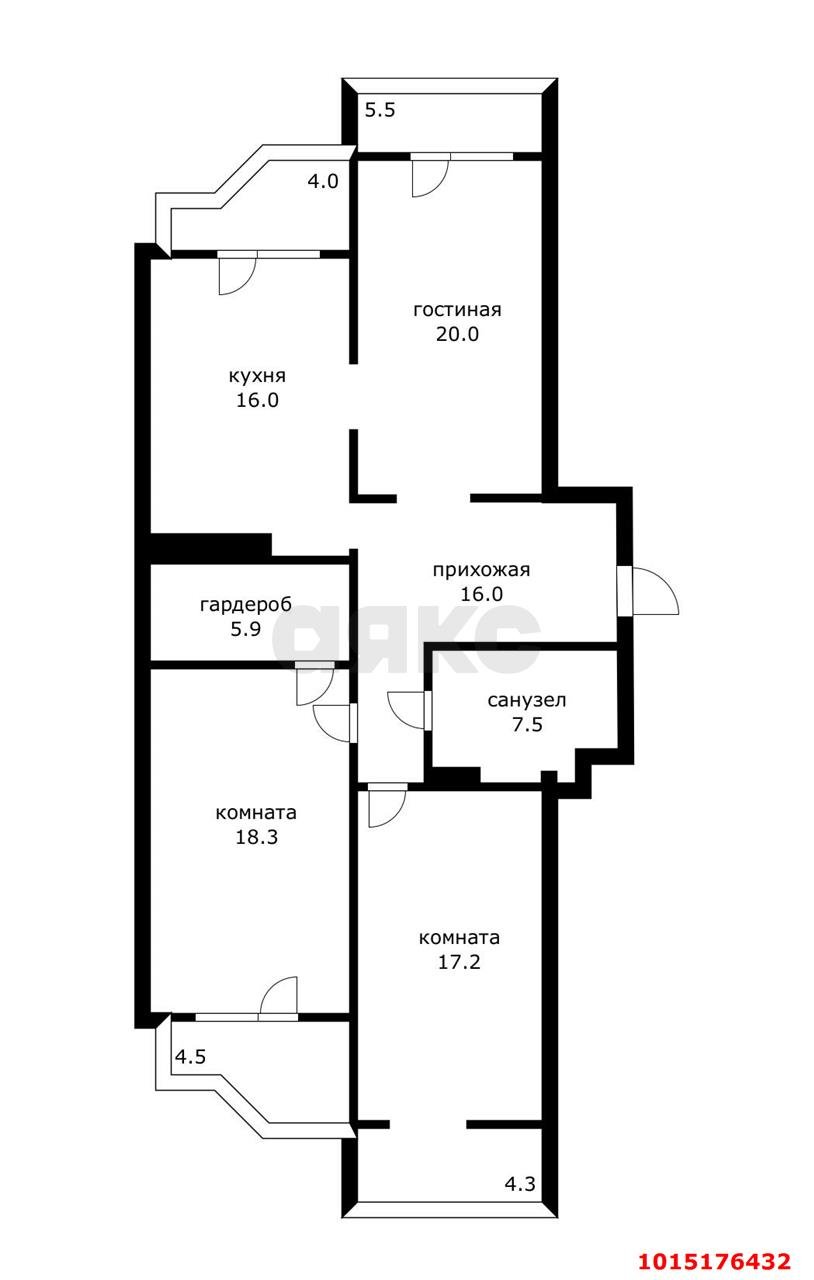 Фото №20: 3-комнатная квартира 120 м² - Краснодар, Юбилейный, ул. Генерала Шифрина, 7