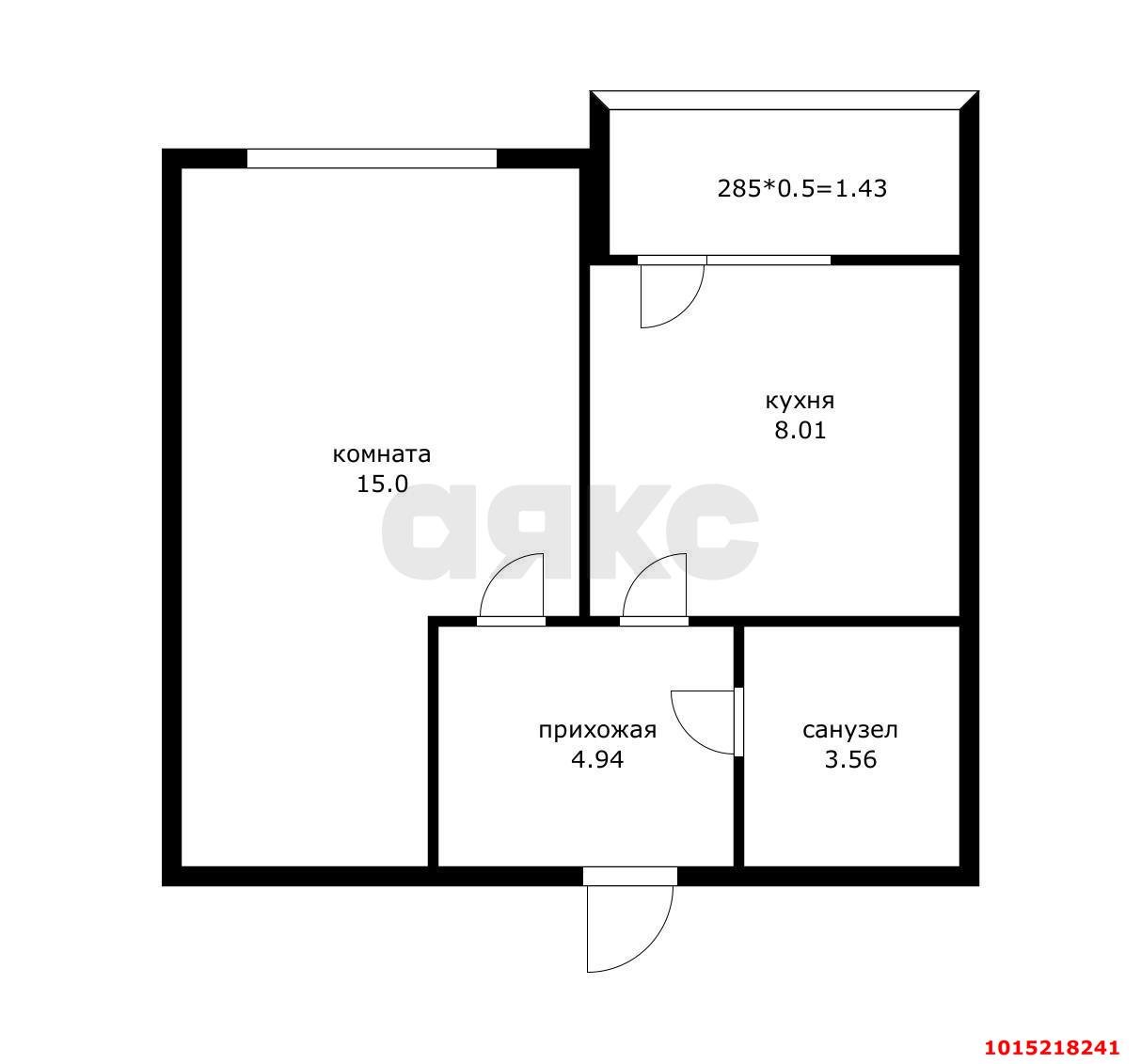 Фото №14: 1-комнатная квартира 36 м² - Краснодар, жилой комплекс Перспектива, ул. Героев-Разведчиков, 8к3