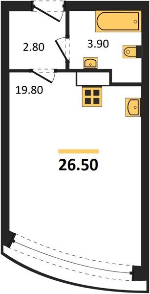 Фото №1: Студия 26 м² - Краснодар, жилой комплекс Самолёт-6
