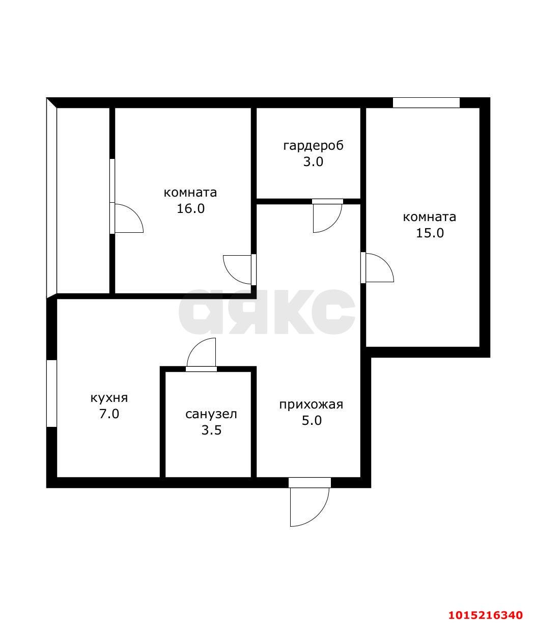 Фото №15: 2-комнатная квартира 45 м² - Краснодар, Прикубанский внутригородской округ, мкр. Фестивальный, ул. Яна Полуяна, 56