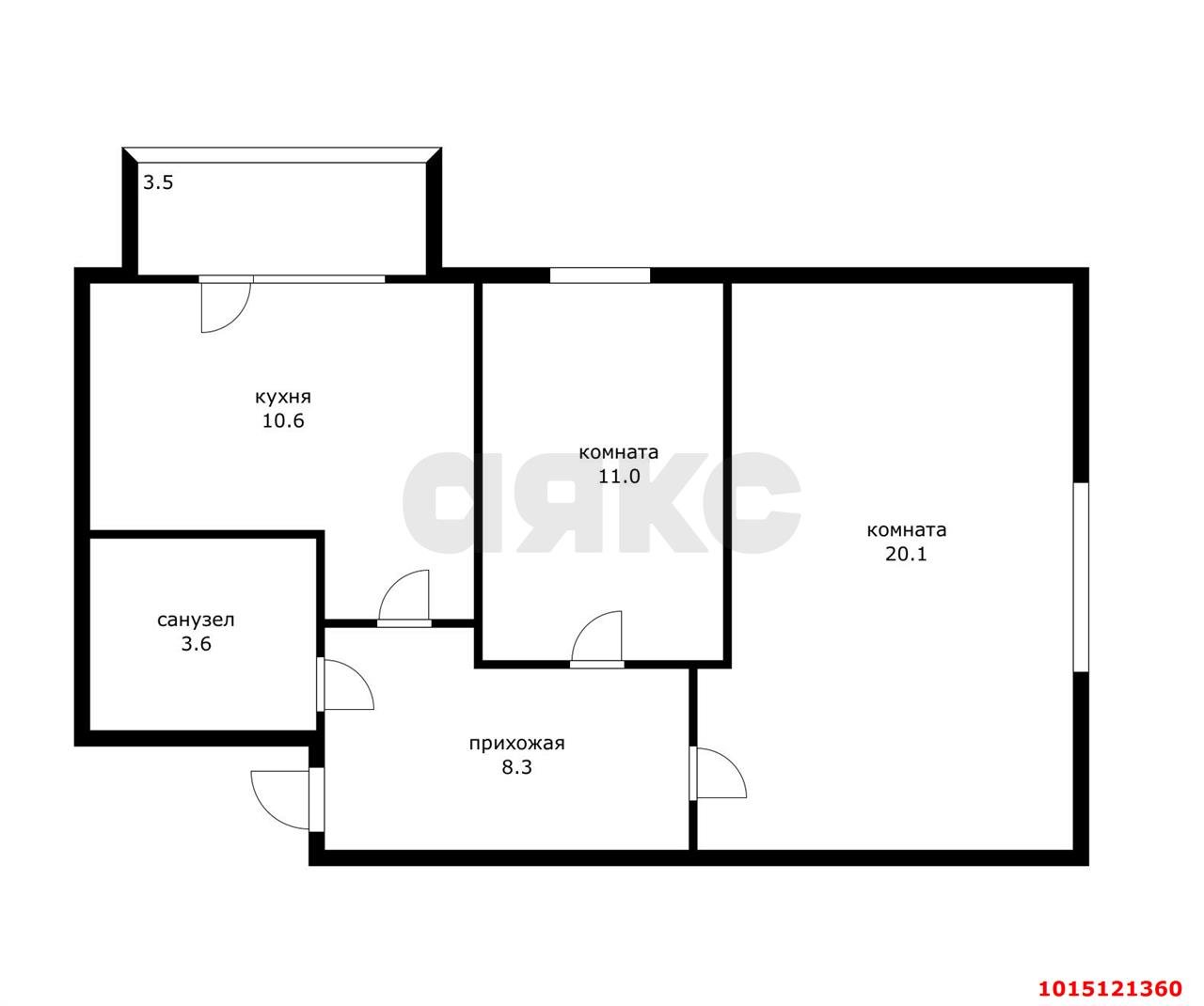 Фото №14: 2-комнатная квартира 56 м² - Краснодар, Табачная Фабрика, ул. Серова, 50