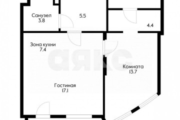 Фото №1: 2-комнатная квартира 63 м² - Москва, мкр. жилой комплекс Сидней Сити, к2/2