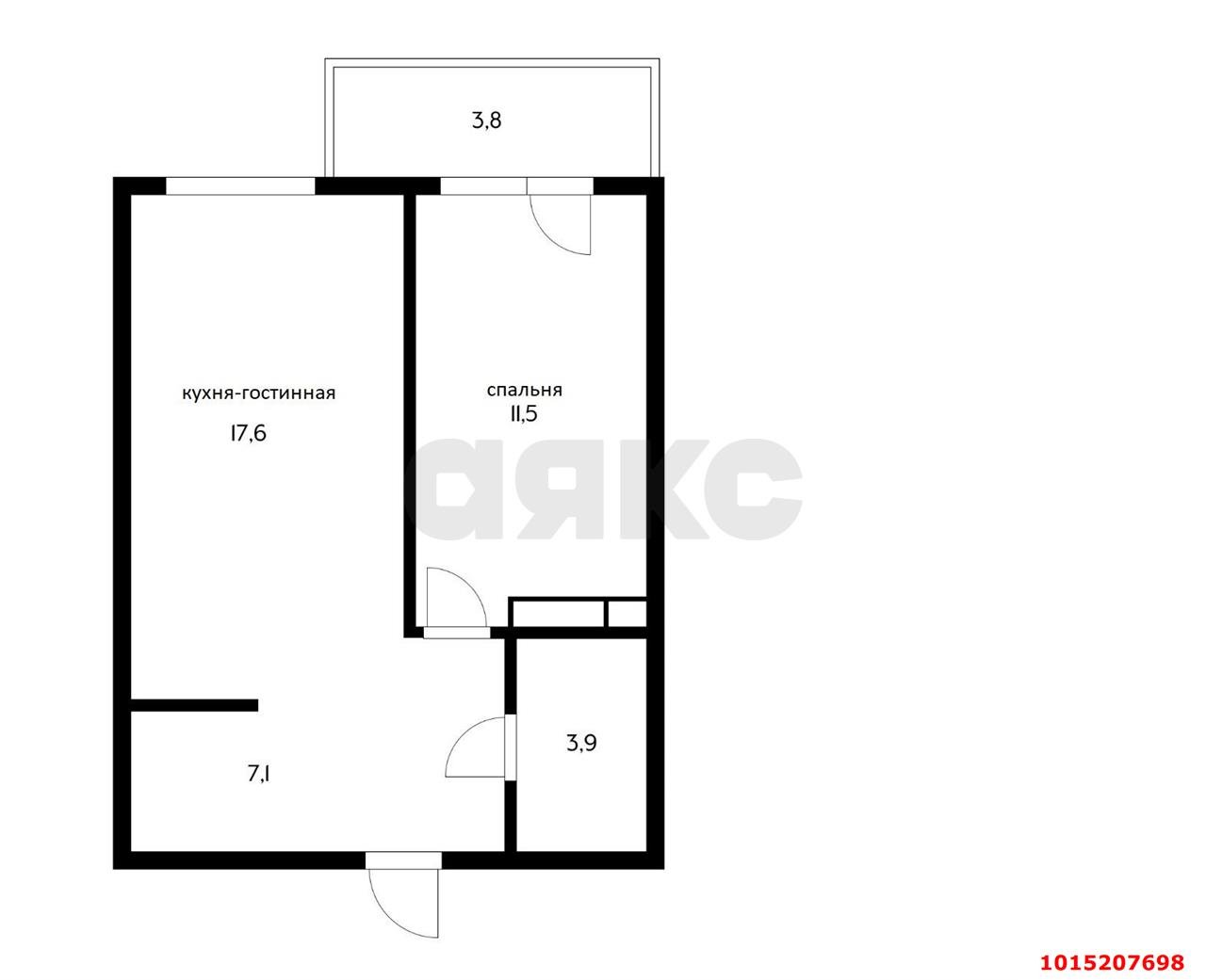 Фото №19: 1-комнатная квартира 43 м² - Краснодар, жилой комплекс Современник, ул. Гаражная, 107