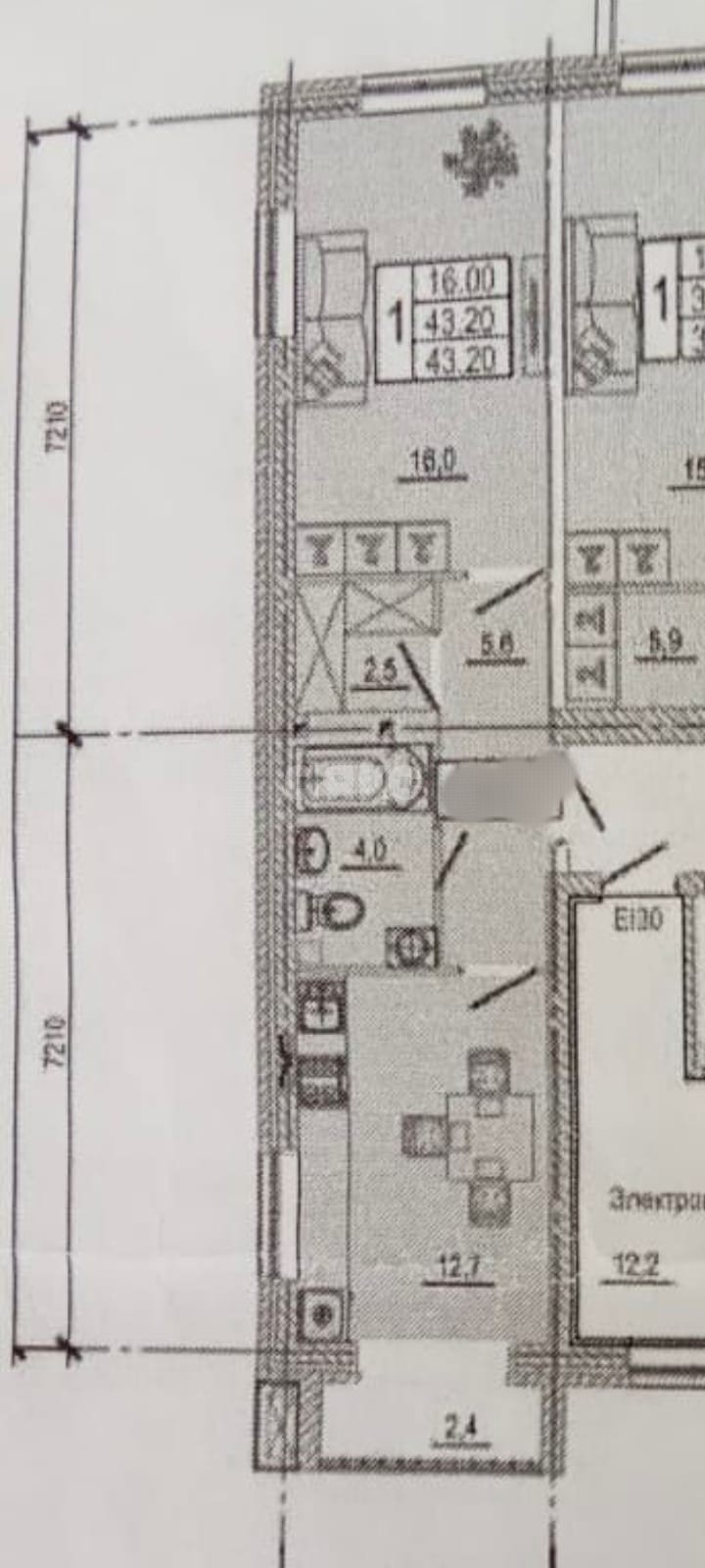 Фото №16: 1-комнатная квартира 43 м² - Горячий Ключ, Старый Рынок, ул. Солнечный Берег, 10А