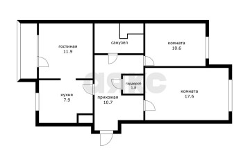 Фото №5: 2-комнатная квартира 64 м² - Краснодар, мкр. имени Маршала Жукова, ул. Кореновская, 39