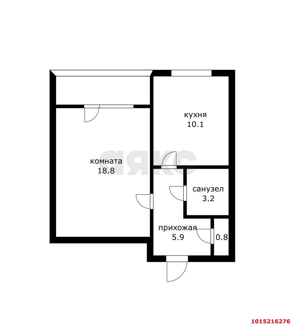 Фото №12: 1-комнатная квартира 42 м² - Краснодар, 40 лет Победы, ул. имени 40-летия Победы, 146/3
