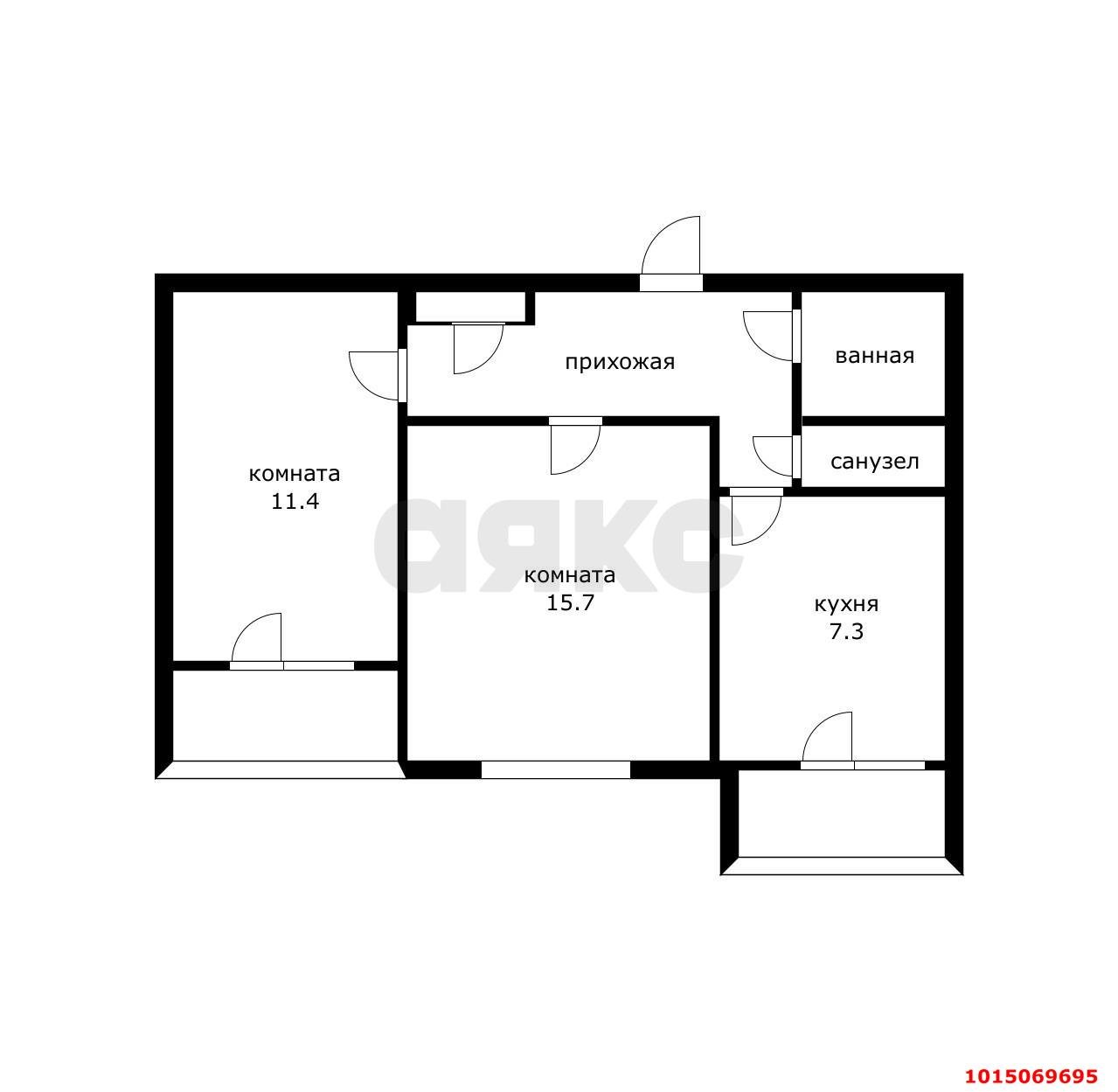 Фото №16: 2-комнатная квартира 46 м² - Краснодар, Черёмушки, ул. Старокубанская, 125