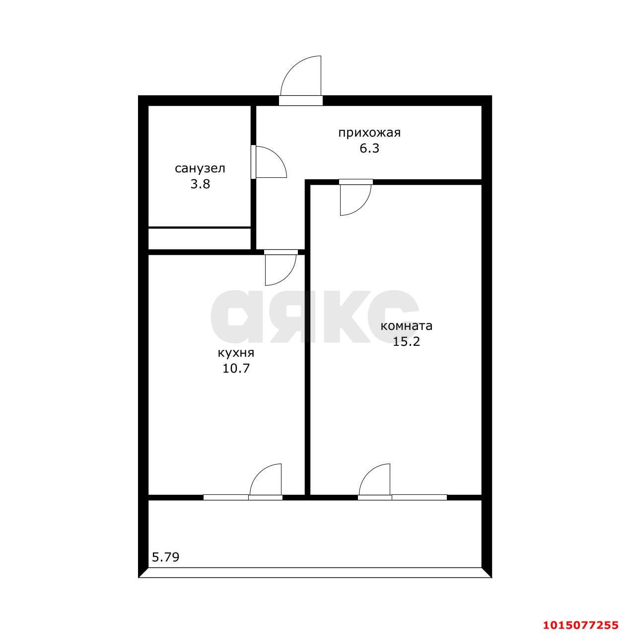 Фото №12: 1-комнатная квартира 36 м² - Краснодар, жилой комплекс Абрикосово, ул. имени Героя Георгия Бочарникова, 4к1