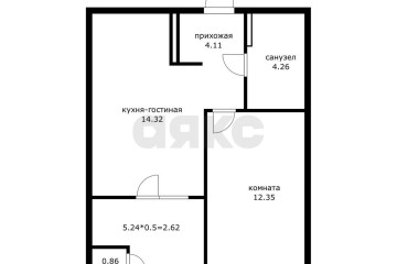 Фото №2: 1-комнатная квартира 38 м² - Краснодар, мкр. Образцово, ул. Адмирала Макарова, 5