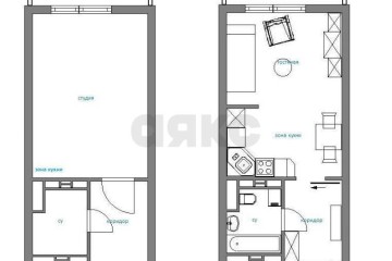 Фото №4: Студия 32 м² - Российский, мкр. Прикубанский внутригородской округ, ул. Ратной Славы, 34