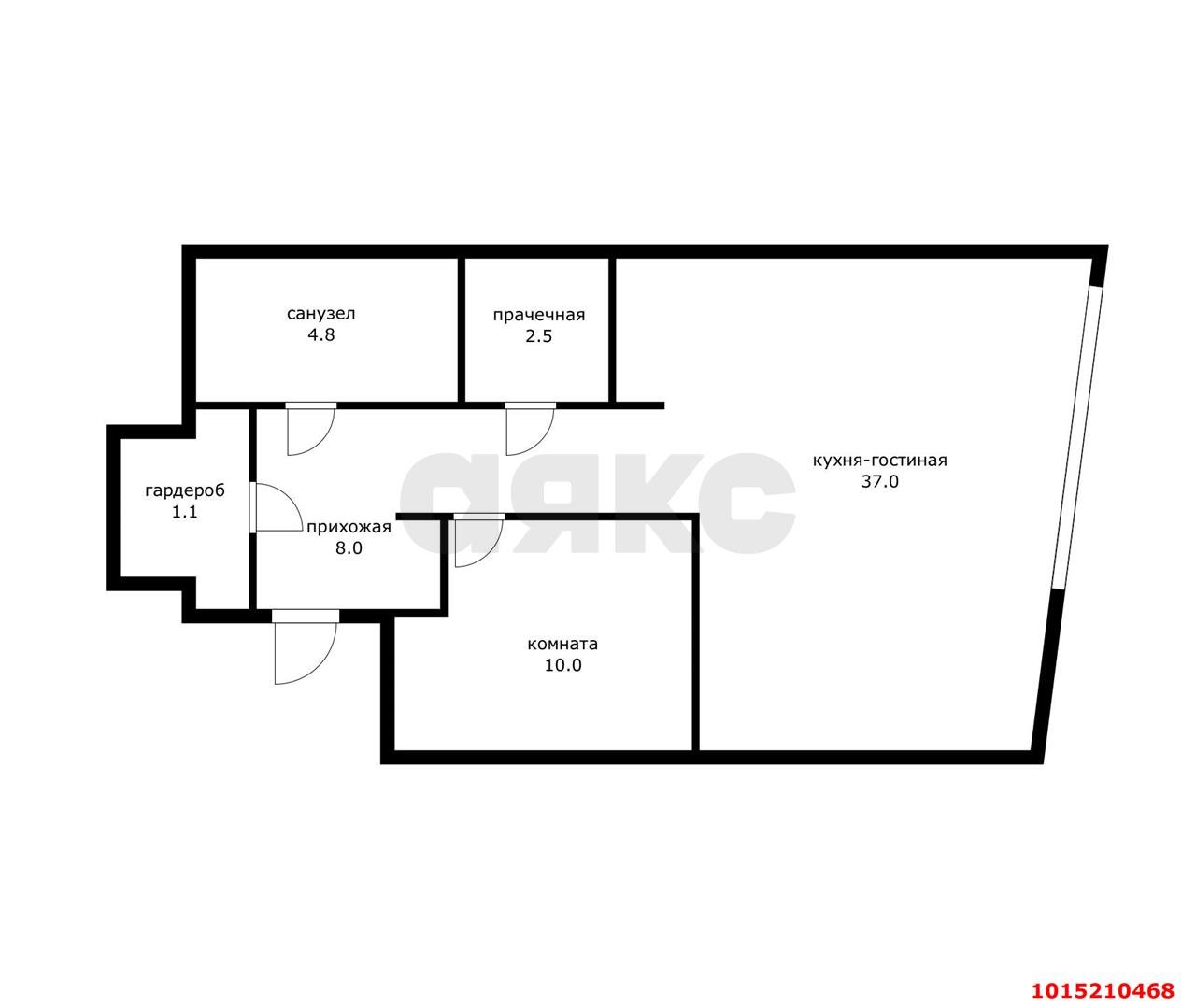 Фото №17: 1-комнатная квартира 58 м² - Краснодар, Карасунский внутригородской округ, Хлопчато-бумажный Комбинат, мкр. жилой комплекс Элегант, ул. Сормовская, 1/3
