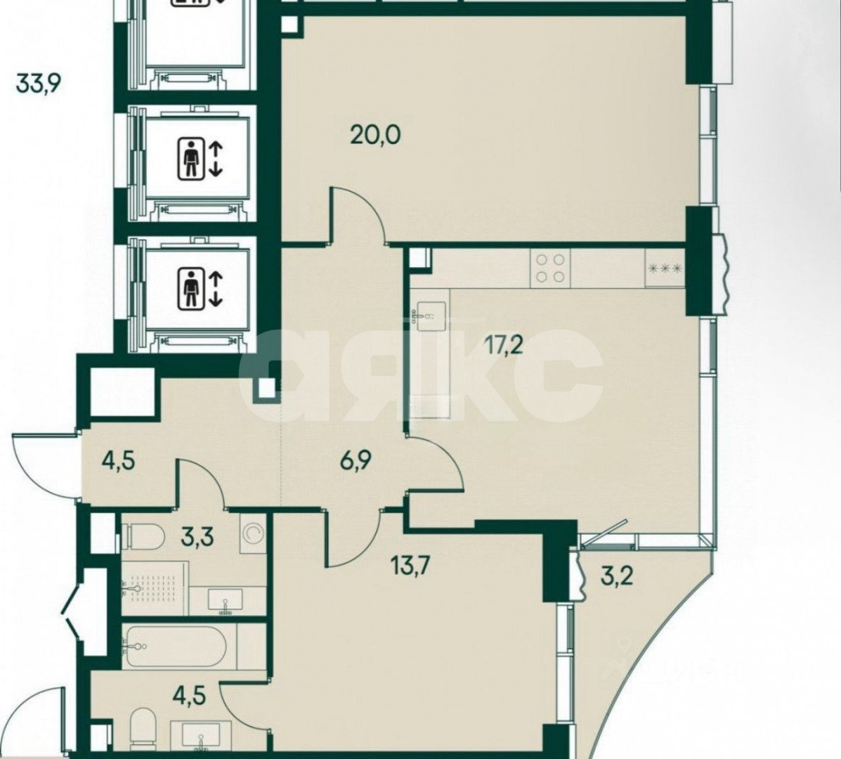 Фото №10: 3-комнатная квартира 72 м² - Москва, квартал Россини, б-р Чкаловский, 6к1