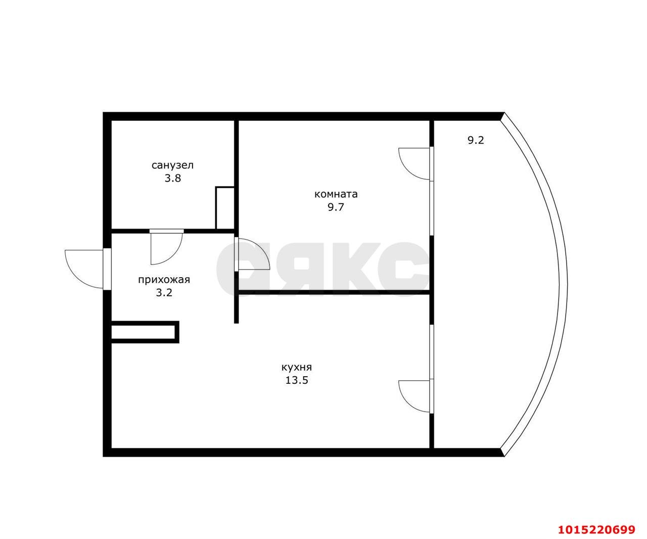Фото №8: 1-комнатная квартира 39 м² - Краснодар, жилой комплекс Самолёт-4, ул. Константина Гондаря, 103к1