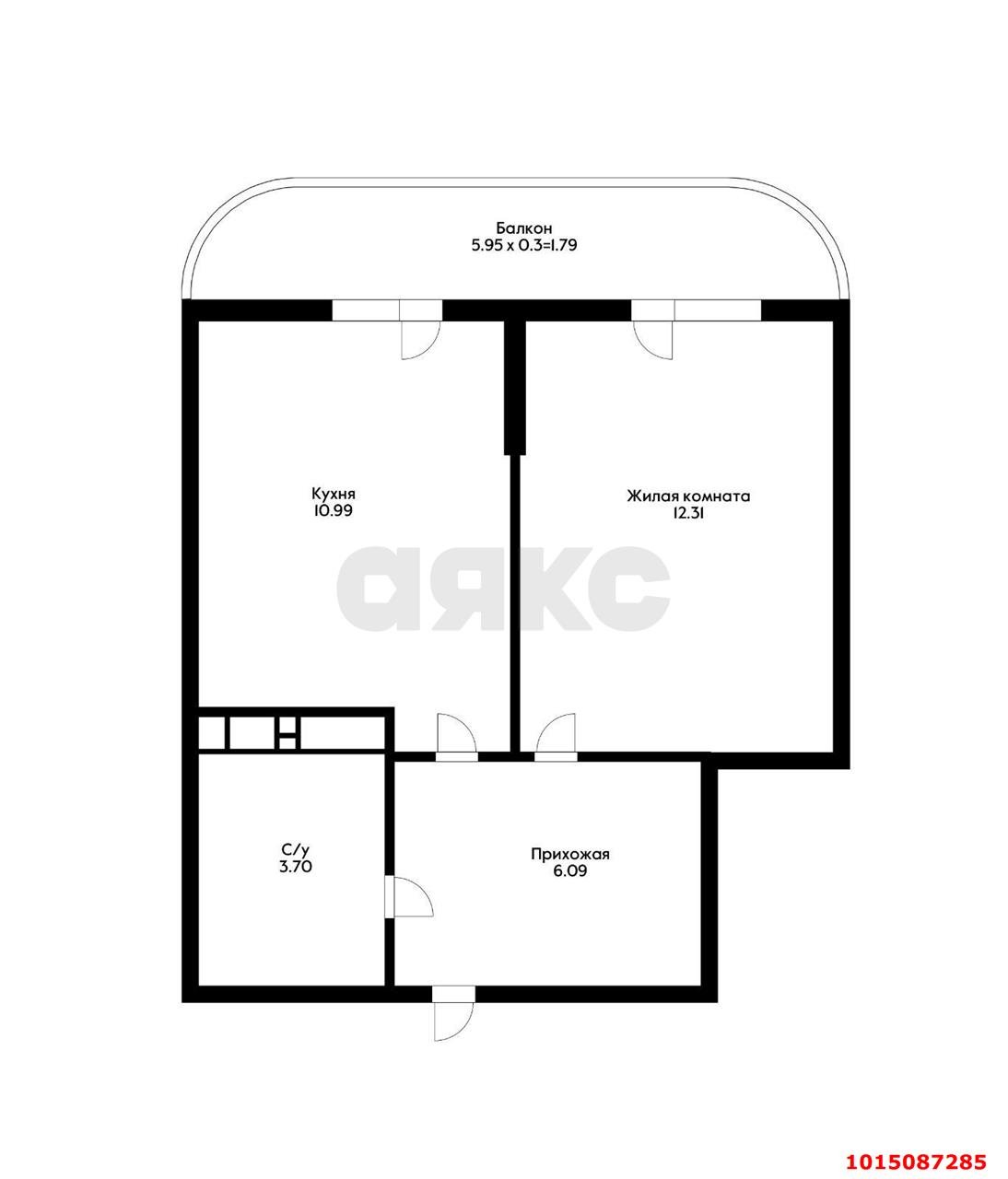 Фото №15: 1-комнатная квартира 38 м² - Краснодар, жилой комплекс Фонтаны, ул. Воронежская, 47/14