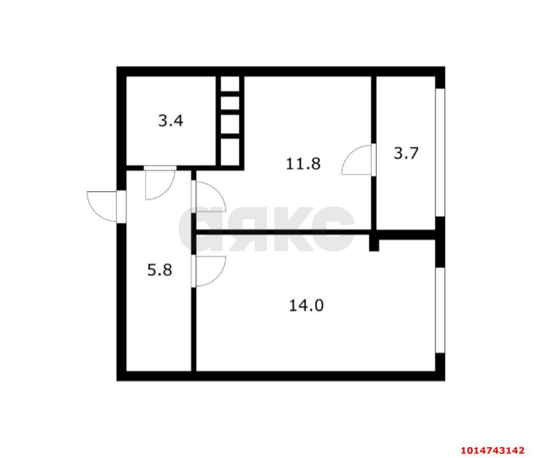 Фото №5: 1-комнатная квартира 35 м² - Новая Адыгея, жилой комплекс Новый, ул. Бжегокайская, 21/1к2