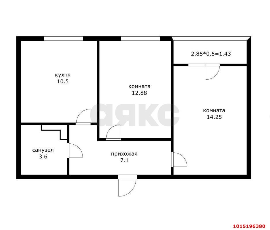 Фото №11: 2-комнатная квартира 48 м² - Краснодар, ЖК Смородина, ул. имени Владимира Жириновского, 1