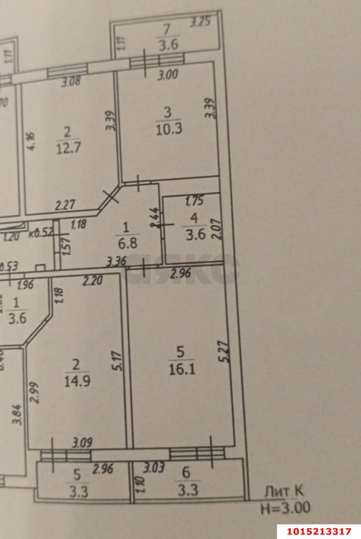 Фото №19: 2-комнатная квартира 56 м² - Краснодар, Прикубанский внутригородской округ, мкр. ЖК Калинино Парк, ул. имени В.М. Комарова, 21/1к3