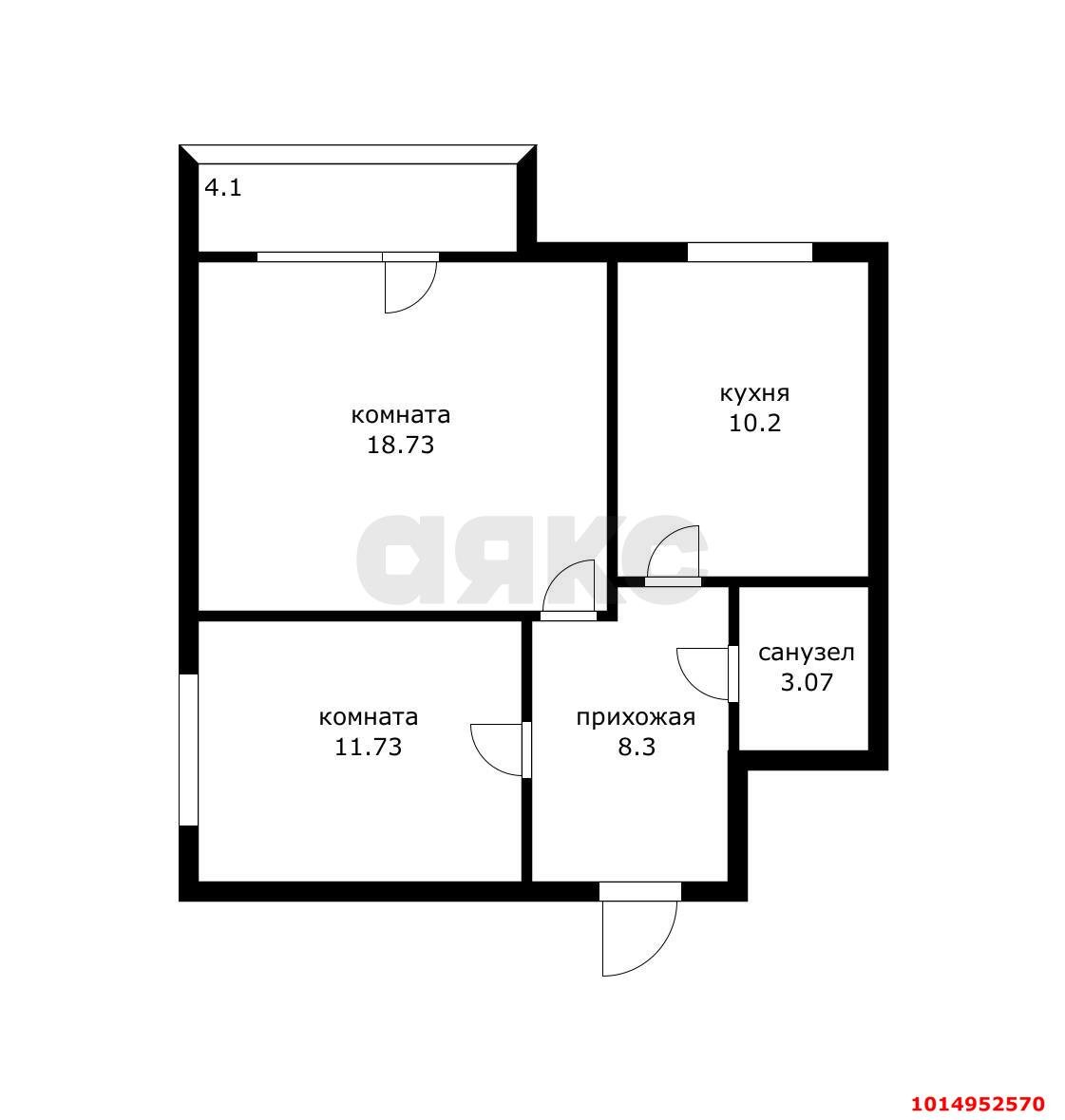Фото №9: 2-комнатная квартира 52 м² - Краснодар, ЖК Арбатский, ул. Цезаря Куникова, 18лит4