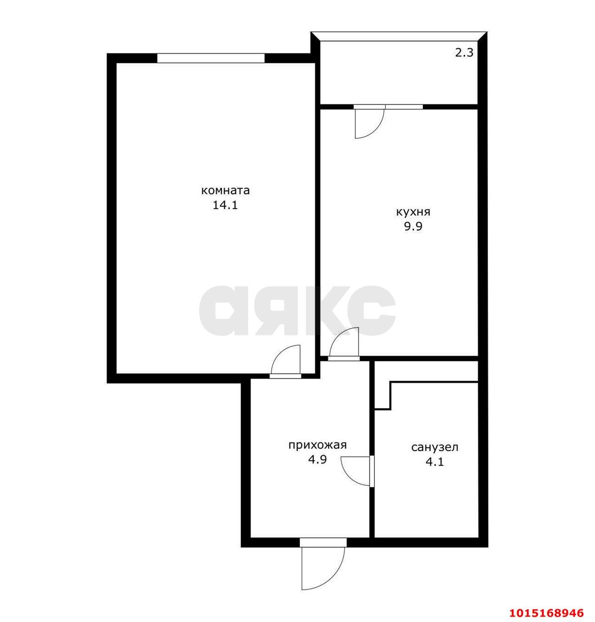 Фото №14: 1-комнатная квартира 37 м² - Краснодар, жилой комплекс Инсити, ул. Евгении Жигуленко, 11к1