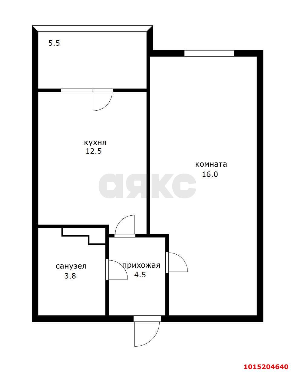 Фото №15: 1-комнатная квартира 42 м² - Краснодар, Восточно-Кругликовский, ул. им. Героя Яцкова И.В., 12