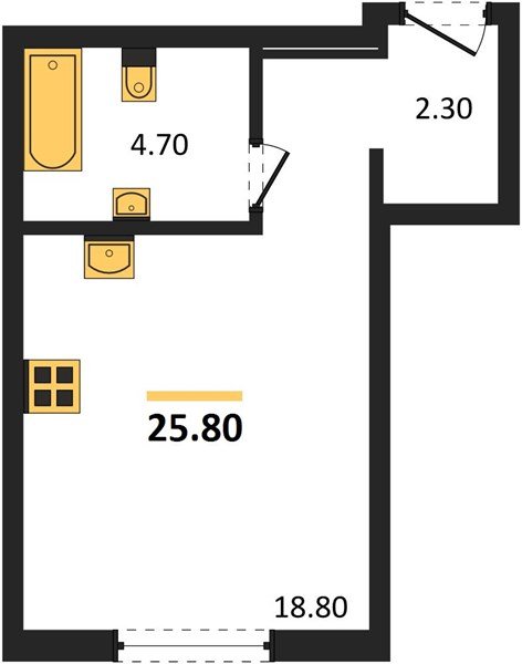 Фото №1: Студия 25 м² - Краснодар, Прикубанский внутригородской округ, квартал Самолёт, мкр. жилой комплекс Самолёт-7