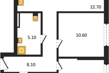 Фото №1: 2-комнатная квартира 68 м² - Краснодар, мкр. жилой комплекс Самолёт-7, 