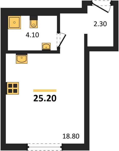 Фото №1: Студия 25 м² - Краснодар, Прикубанский внутригородской округ, квартал Самолёт, мкр. жилой комплекс Самолёт-7