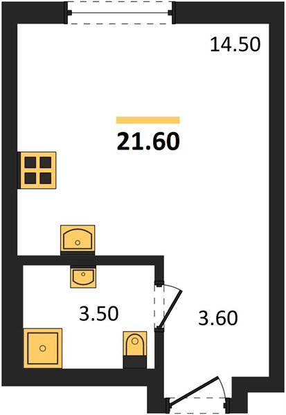 Фото №1: Студия 21 м² - Краснодар, Прикубанский внутригородской округ, квартал Самолёт, мкр. жилой комплекс Самолёт-7