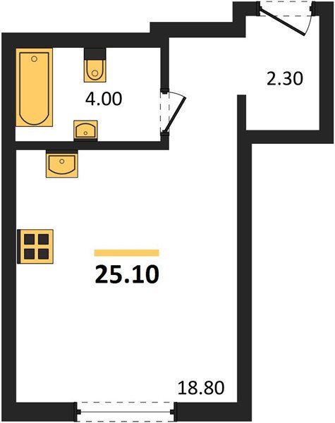 Фото №1: Студия 25 м² - Краснодар, Прикубанский внутригородской округ, квартал Самолёт, мкр. жилой комплекс Самолёт-7