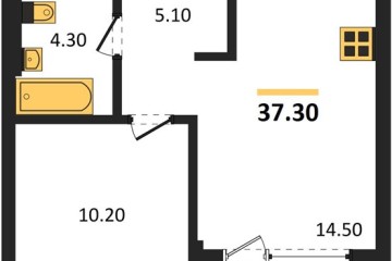 Фото №1: 1-комнатная квартира 37 м² - Краснодар, мкр. квартал Самолёт 7, 