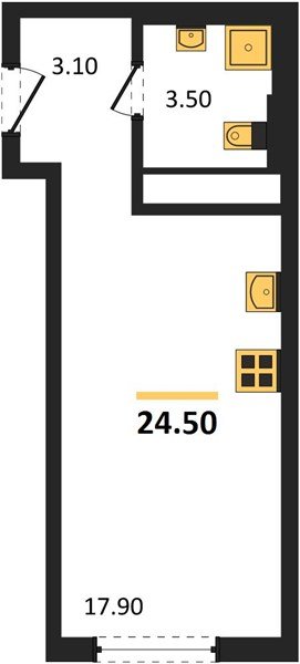 Фото №1: Студия 24 м² - Краснодар, Прикубанский внутригородской округ, квартал Самолёт, мкр. жилой комплекс Самолёт-7