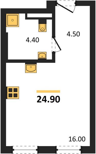 Фото №1: Студия 24 м² - Краснодар, Прикубанский внутригородской округ, квартал Самолёт, мкр. жилой комплекс Самолёт-7