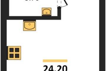 Фото №1: Студия 24 м² - Краснодар, мкр. жилой комплекс Самолёт-7, 