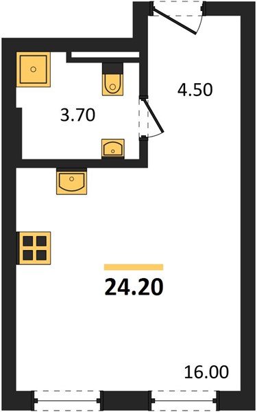 Фото №1: Студия 24 м² - Краснодар, Прикубанский внутригородской округ, квартал Самолёт, мкр. жилой комплекс Самолёт-7