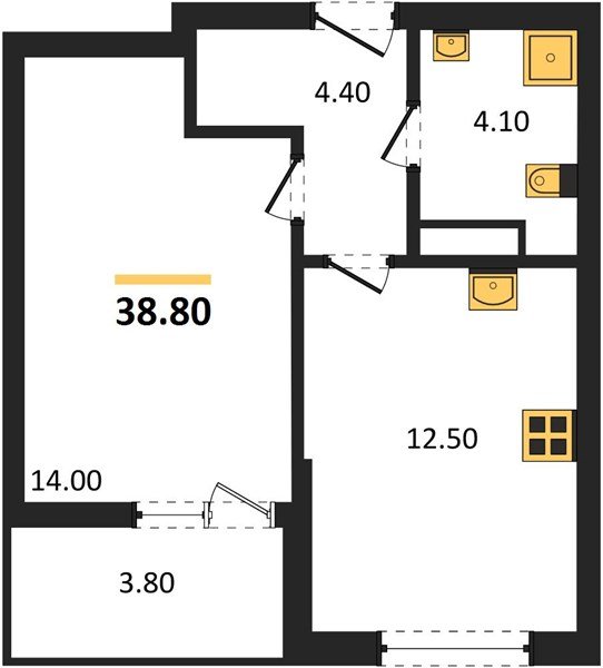 Фото №1: 1-комнатная квартира 38 м² - Краснодар, мкр. Прикубанский внутригородской округ