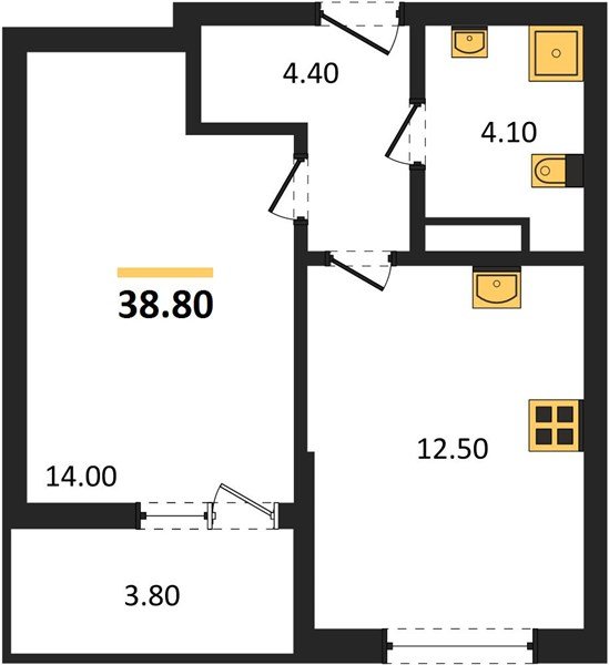Фото №1: 1-комнатная квартира 38 м² - Краснодар, мкр. Прикубанский внутригородской округ