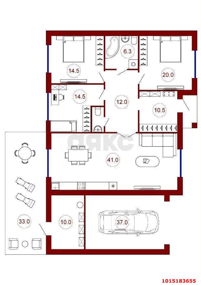Фото №4: Дом 180 м² + 5 сот. - Краснодар, Плодородный-2, ул. Александровская, 1/1